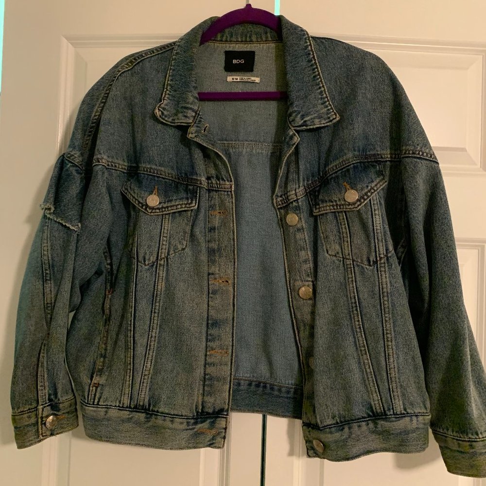 Urban Outfitters Jean Ruffle Jacket